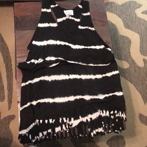 Racerback fringe swim coverup